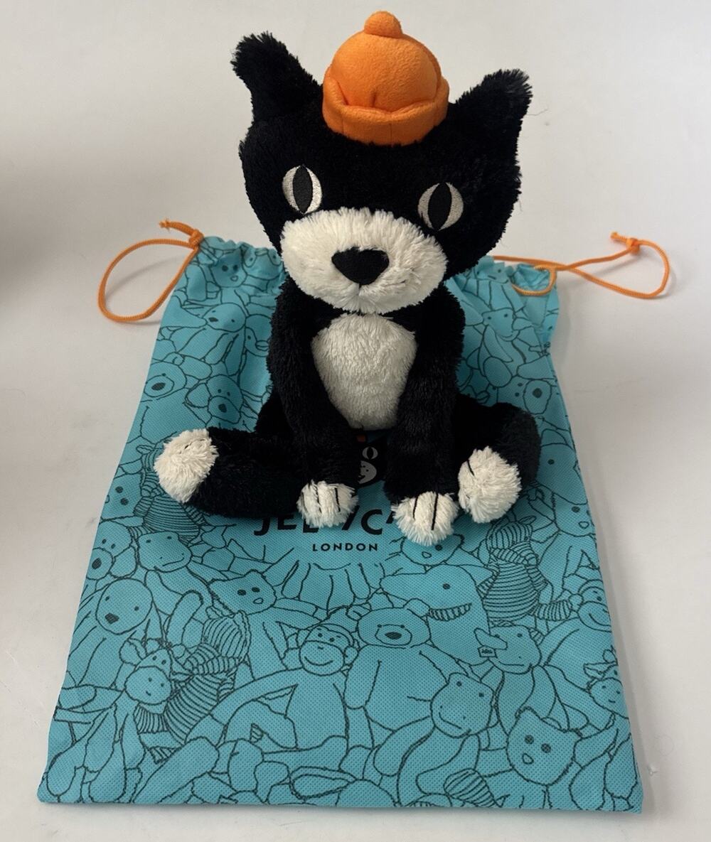 Jellycat JackPlush Cat with Curious Expressions BAG Included 14" Stuffed Animal